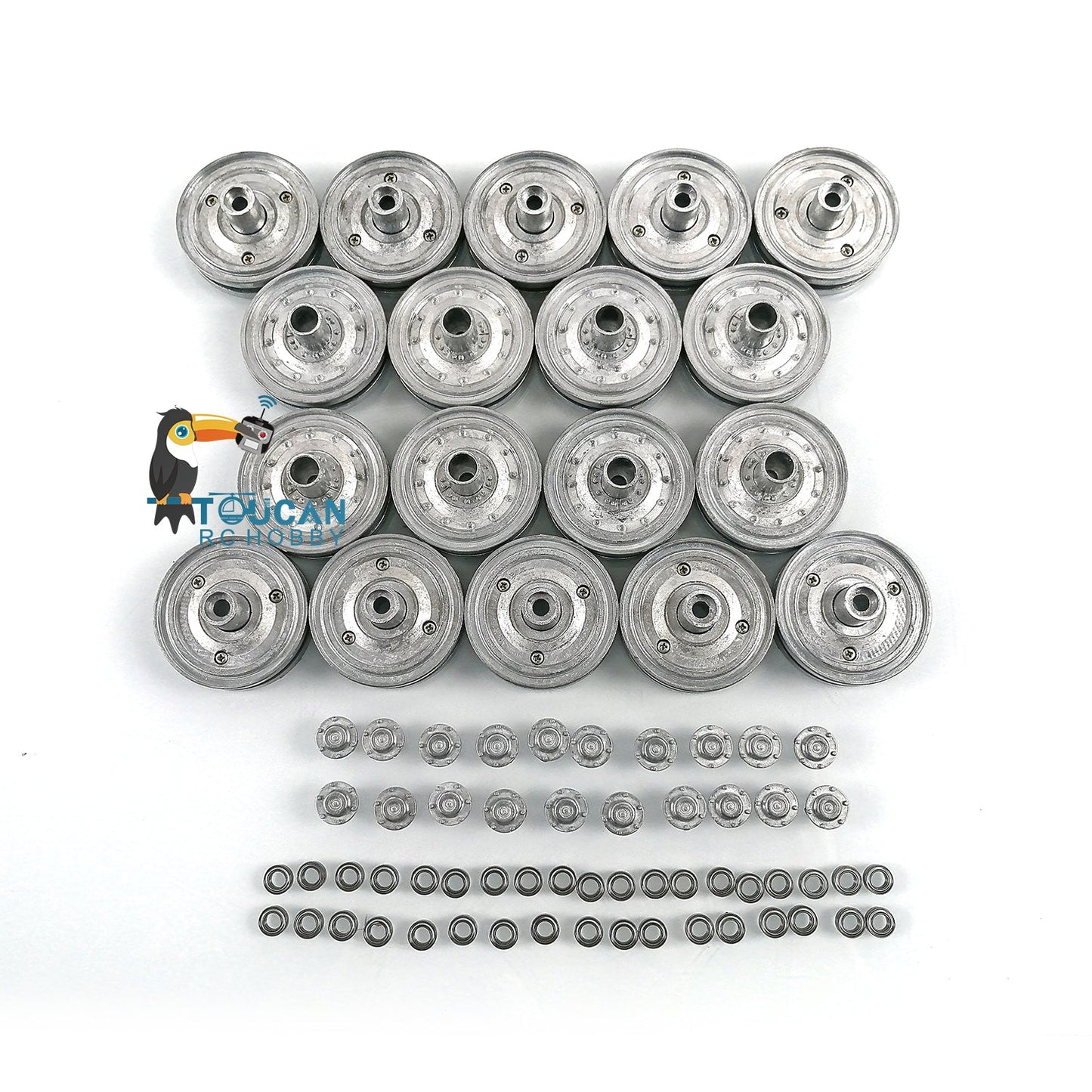 IN Stock Heng Long Metal Road Wheels Without Suspension Arms Suitable For 1/16 TK60 TK70 German King Tiger RC Tank 3888A Spare Parts
