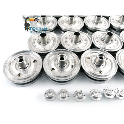 IN Stock Heng Long Metal Road Wheels Without Suspension Arms Suitable For 1/16 TK60 TK70 German King Tiger RC Tank 3888A Spare Parts