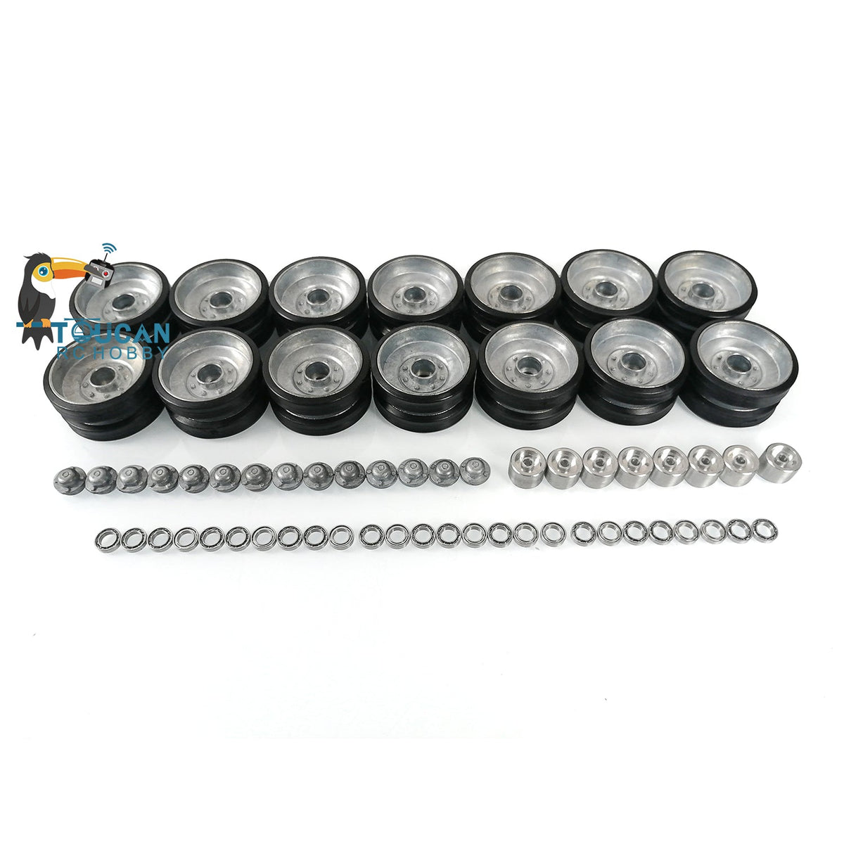 IN Stock Full Metal Road Wheels Without Suspension Arms For 1/16 Scale 2.4Ghz Henglong German Leopard2A6 RC Tank 3889 Spare Parts