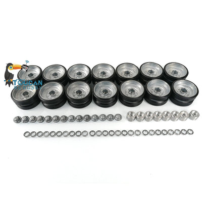 IN Stock Full Metal Road Wheels Without Suspension Arms For 1/16 Scale 2.4Ghz Henglong German Leopard2A6 RC Tank 3889 Spare Parts