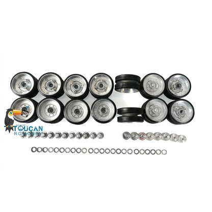 IN Stock Full Metal Road Wheels Without Suspension Arms For 1/16 Scale 2.4Ghz Henglong German Leopard2A6 RC Tank 3889 Spare Parts