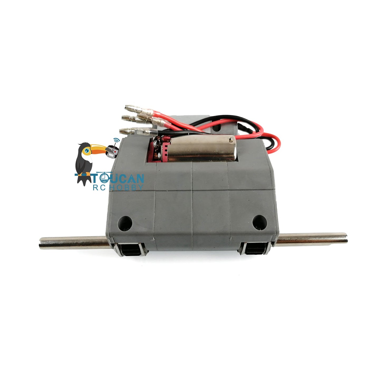 Henglong 1/16 Double Flow Gearbox L65mm H65mm 60mm With Plastic Shell Metal Gears 1/39 Gear Ratio For Customized Metal RC Tank