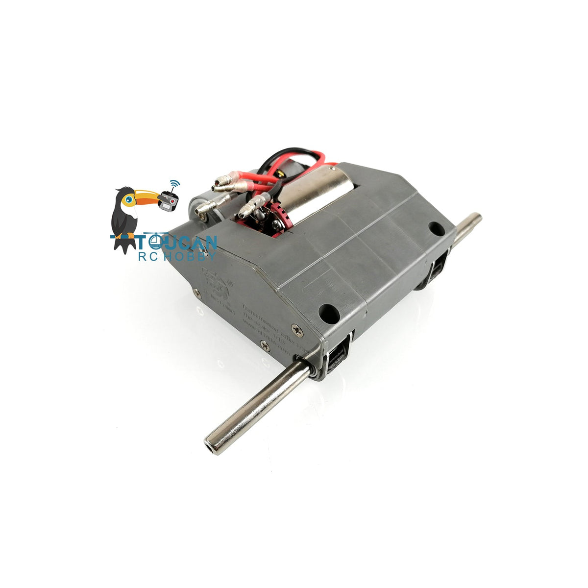 Henglong 1/16 Double Flow Gearbox L65mm H65mm 60mm With Plastic Shell Metal Gears 1/39 Gear Ratio For Customized Metal RC Tank