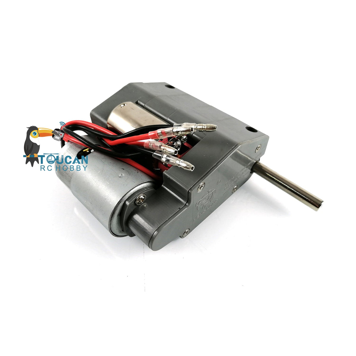 Henglong 1/16 Double Flow Gearbox L65mm H65mm 60mm With Plastic Shell Metal Gears 1/39 Gear Ratio For Customized Metal RC Tank