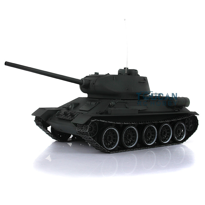 Henglong 1/16 TK7.0 Soviet Union T34-85 3909 RTR RC Tank BB IR Barrel Recoil 360 Degrees Turret Metal Tracks Sprockets Idlers Road Wheels