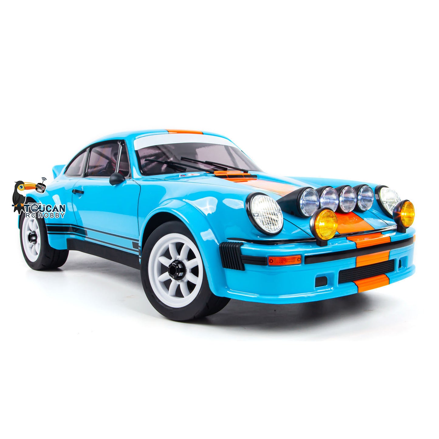TRACTION HOBBY 1/6 Remote Control Rally Car 4X4 RC Vehicle Metal Chassis Light System Independent Suspension No Battery Charger