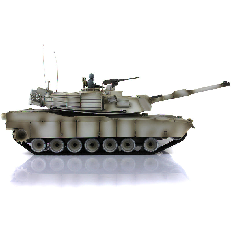 Henglong 1/16 2.4G TK7.0 Plastic USA Abrams M1A2 3918 RTR RC Tank Military Vehicle Model with BB IR Smoke Sound Light Metal Barrel