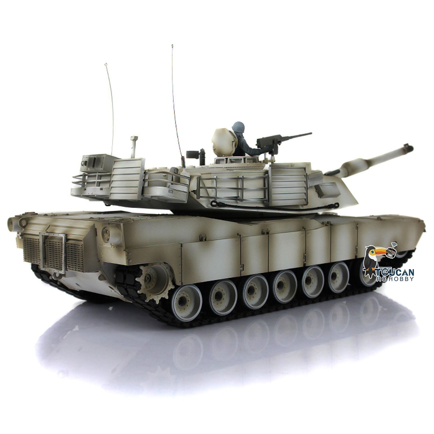 Heng Long 1/16 TK16 Full Metal Chassis RTR RC Tank 3918 M1A2 Abrams with Muzzle Flash Smoke Effects 360 Degrees Turret I6S Radio System