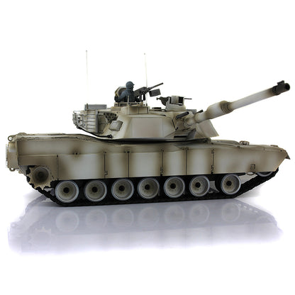 2,4 GHz Heng Long 1/16 Vollmetall-Chassis, fahrbereit, ferngesteuert, IR TK16 Panzer 3918 M1A2 Abrams, offenes Feuer, Rauchen, Blitz, 360