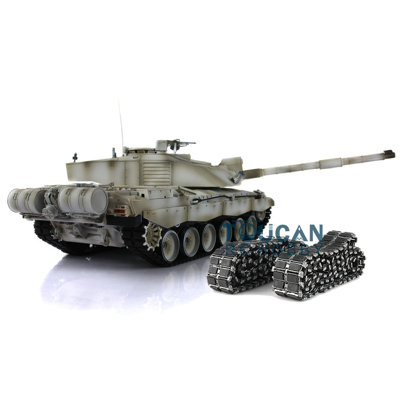 Henglong 1/16 2.4G TK7.0 British Challenger II 3908 RTR RC Tank 360 Degree Turret BB IR Smoke Metal Tracks Sprockets Idlers Road Wheels