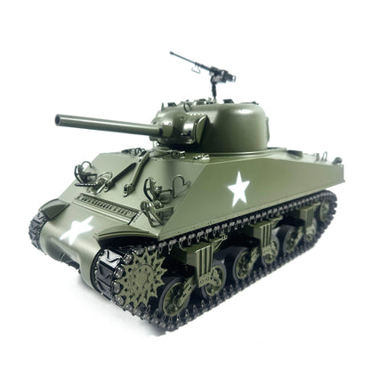 Mato 100 % Metall, 1/16 Maßstab, Armeegrün, M4A3 Sherman BB Ver KIT, Fernbedienungspanzer, 1230 Ketten, Lauf, DIY-Modell