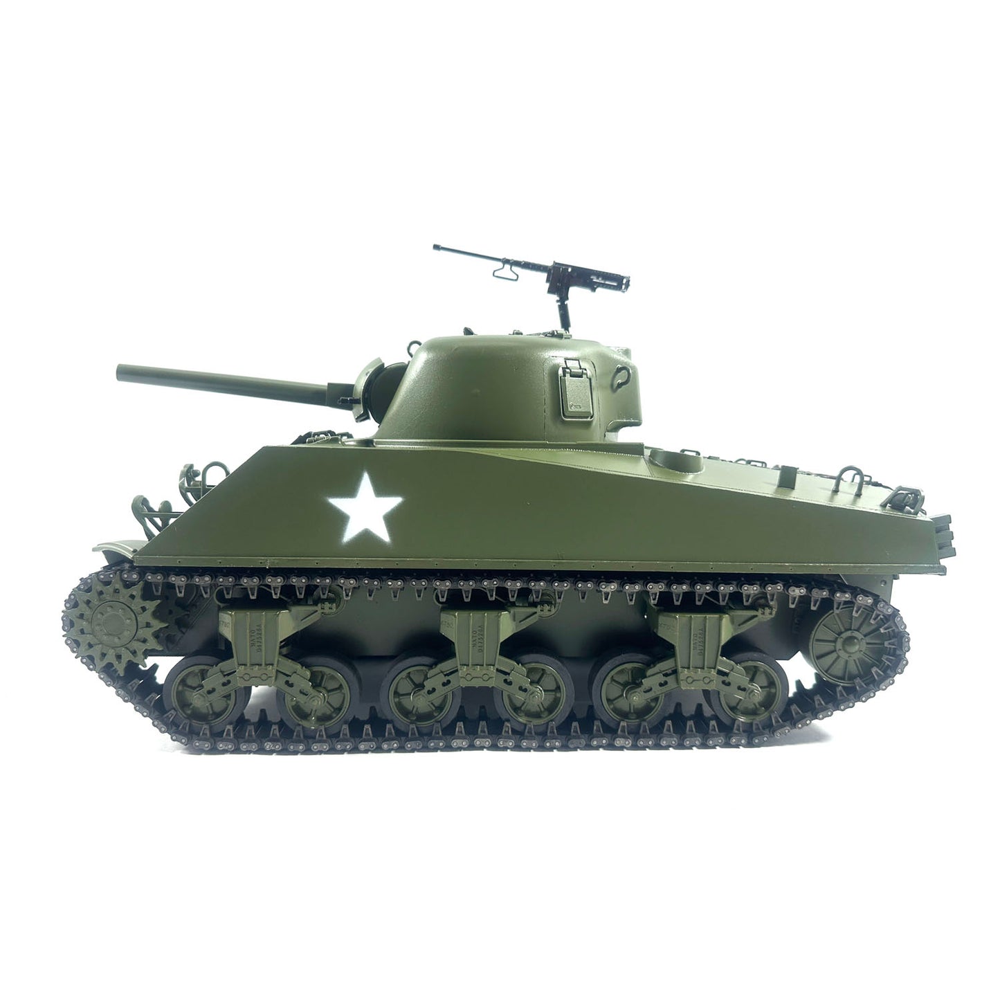 Mato 100 % Metall, 1/16, Armeegrün, M4A3 Sherman, Infrarot-Version, RTR, RC-Panzer, 1230-360-Turm, Funksystem, Batterie