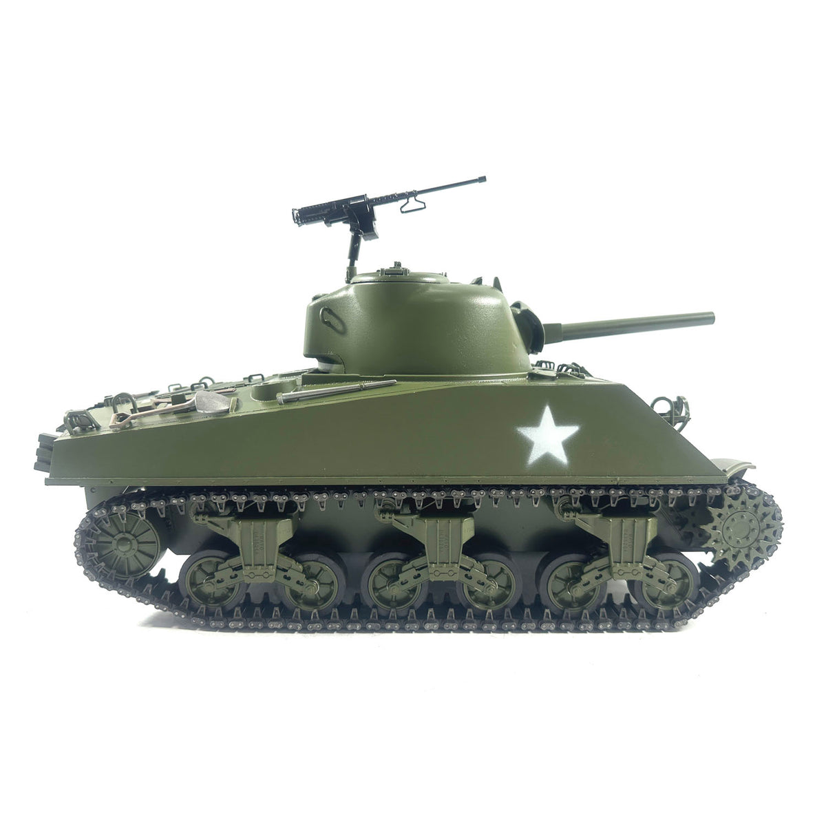 Mato 100 % Metall, 1/16 Maßstab, Armeegrün, M4A3 Sherman BB Ver KIT, Fernbedienungspanzer, 1230 Ketten, Lauf, DIY-Modell