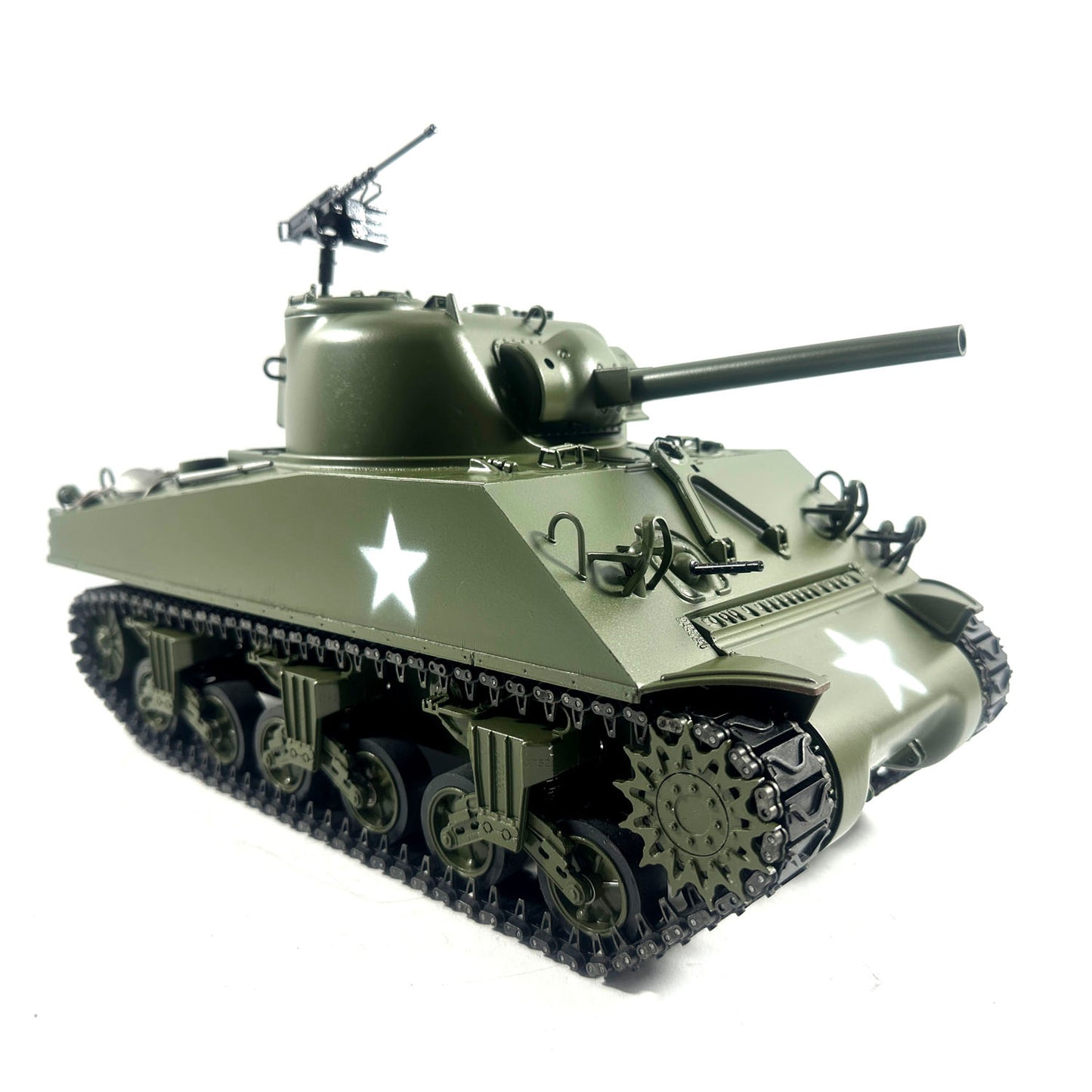 Mato 100 % Metall, 1/16 Maßstab, Armeegrün, M4A3 Sherman BB Ver KIT, Fernbedienungspanzer, 1230 Ketten, Lauf, DIY-Modell