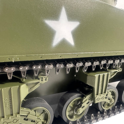 Mato 100 % Metall, 1/16 Maßstab, Armeegrün, M4A3 Sherman BB Ver KIT, Fernbedienungspanzer, 1230 Ketten, Lauf, DIY-Modell