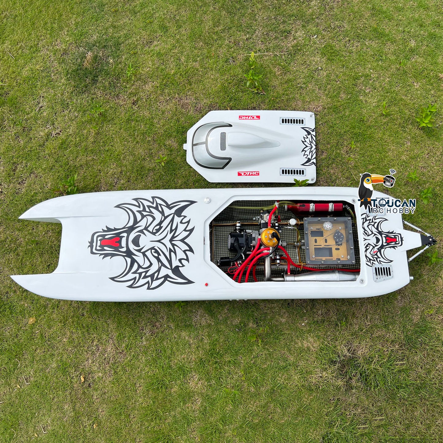 G30E 30CC Fiberglas 70KM/H Benzin Racing ARTR RC Boot W/GT3C Funksystem Motor Propeller Servo