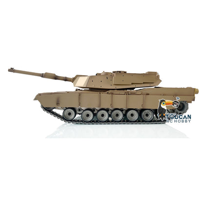 HengLong 1/16 TK16 3918 M1A2 Abrams RTR RC Tank with Metal Chassis Barrel Recoil Muzzle Flash Smoke Effects 360 Degrees Turret Double Rubber Tracks