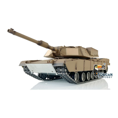 HengLong 1/16 TK16 3918 M1A2 Abrams RTR RC Tank with Metal Chassis Barrel Recoil Muzzle Flash Smoke Effects 360 Degrees Turret Double Rubber Tracks