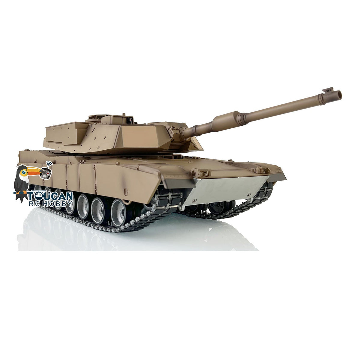 HengLong 1/16 TK16 3918 M1A2 Abrams RTR RC Tank with Metal Chassis Barrel Recoil Muzzle Flash Smoke Effects 360 Degrees Turret Double Rubber Tracks
