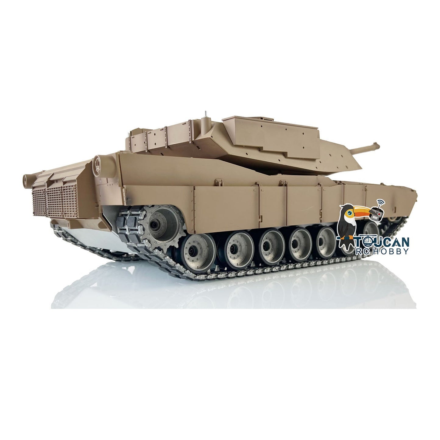 HengLong 1/16 TK16 3918 M1A2 Abrams RTR RC Tank with Metal Chassis Barrel Recoil Muzzle Flash Smoke Effects 360 Degrees Turret Double Rubber Tracks