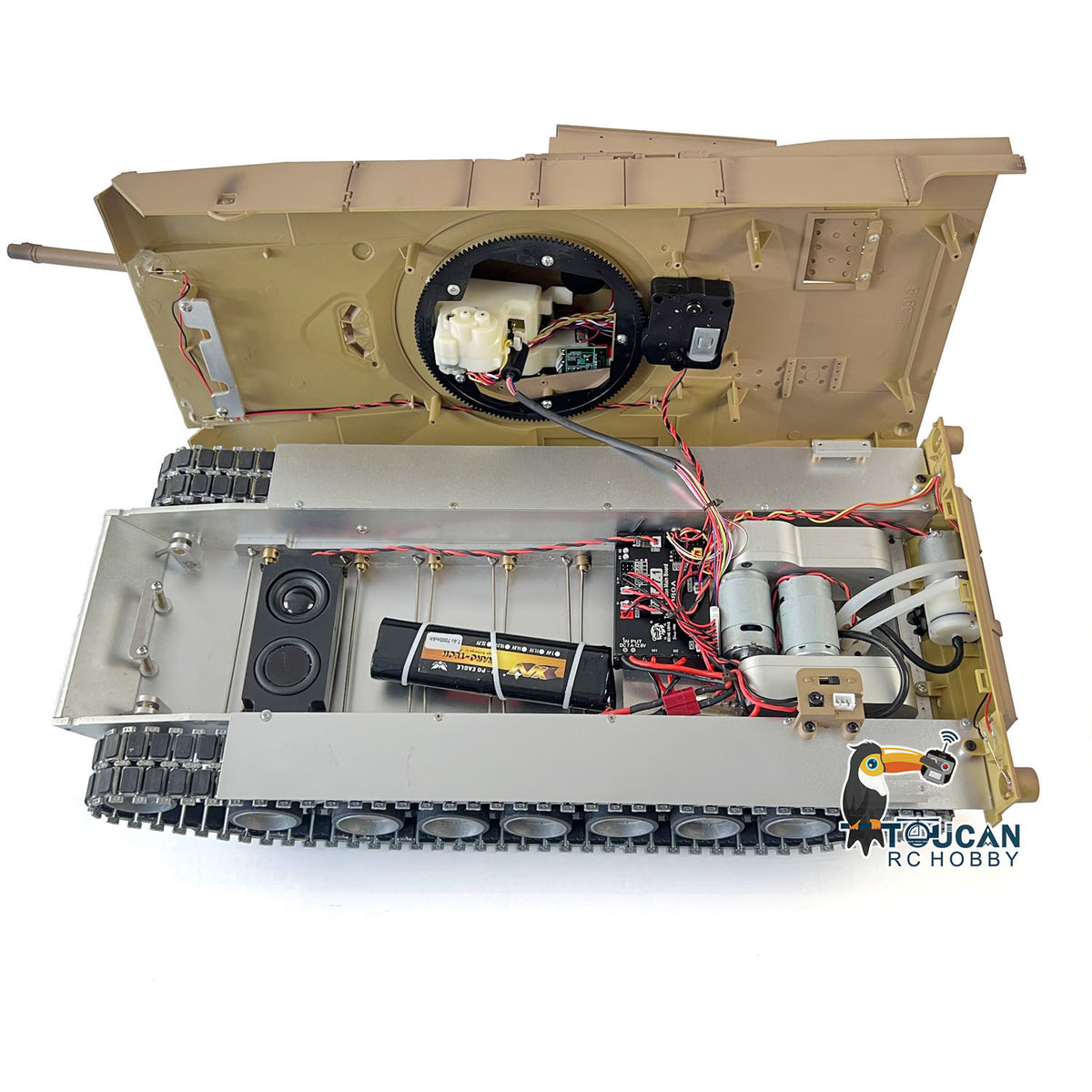 Umgerüsteter 2,4 GHz HengLong Factory USA Abrams Funkgesteuerter BB IR TK7.1 Panzer 3918 M1A2 Metallchassis Kunststoffrumpf