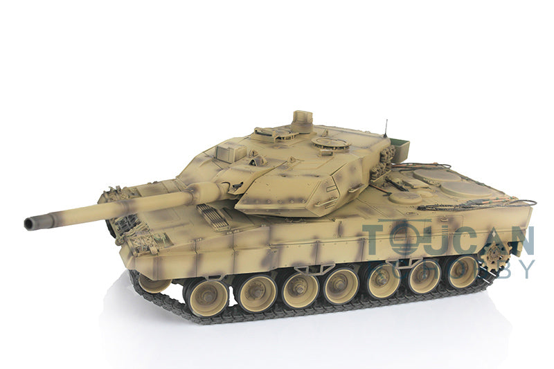 Henglong 1/16 TK7.0 German Leopard2A6 RTR RC Tank Model 3889 IR BB Smoke Barrel Recoil 360 Degrees Turret Metal Tracks Sprockets Idlers Road Wheels Gearbox