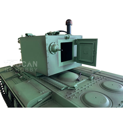 Henglong 1/16 Plastic TK7.0 Soviet KV-2 RTR RC Tank 3949 with FPV 360 Degrees Turret Barrel Recoil BB IR Smoke Steel Gearbox