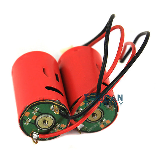 TOUCAN RC HOBBY Henglong 1/16 Red Motors 1Pair with 5.3Ver Wires Spare Part for Henglong Radio Control RC Tank Model Metal Driving Gearbox