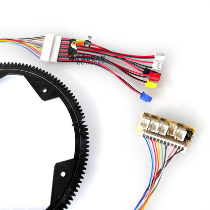 IN Stock 1/16 Scale Henglong RC Radio Control Tank Part Big Plastic 360 Rotating Gear with 7.0 Generation Electric Slip Ring 12Pin