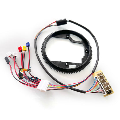 1/16 Scale Henglong 6.0 Radio Control RC Tank Model Plastic 360 Small Rotating Gear with Electric Slip Ring 12PIN Wires