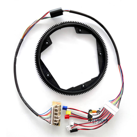 TOUCAN RC HOBBY 1/16 Scale Henglong RC Radio Control Tank Model Big Plastic 360 Rotating Gear 6.0 Version Electric Slip Ring 12P Wires