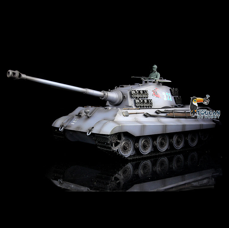 Henglong 1/16 TK7.0 Plastic German King Tiger RTR RC Tank Model 3888A Sound Light Smoke BB Infrared Combat Metal Barrel