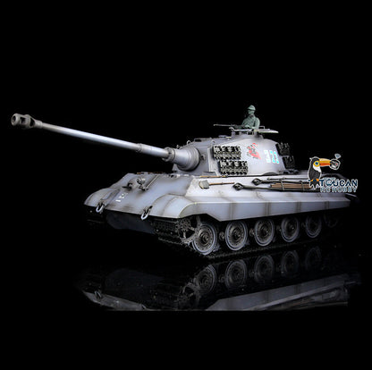 Henglong 1/16 TK7.0 Plastic German King Tiger RTR RC Tank Model 3888A Sound Light Smoke BB Infrared Combat Metal Barrel
