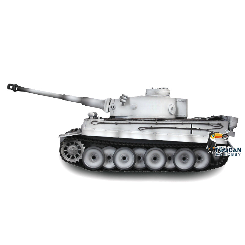 Henglong 1/16 TK7.0 German Tiger I RTR RC Tank 3818 with 360 Degrees Turret Infrared Combat Smoke BB Unit Metal Tracks Sprockets