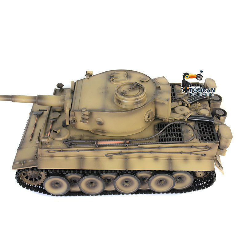 HengLong 1/16 German Tiger I RTR RC Tank 3818 with Barrel Recoil 360 Degrees Turret BB IR Smoke Metal Sprockets Idlers Road Wheels Chassis Plastic Hull