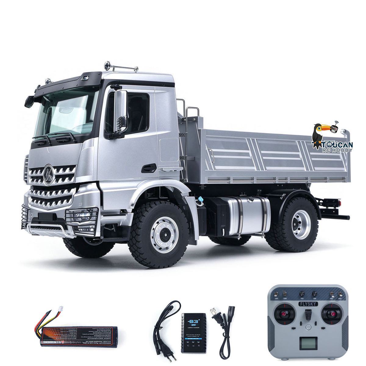 Kabolite 5701 RC Muldenkipper im Maßstab 1/14, 4x4, ferngesteuertes Muldenkipper-Auto mit Ton und Licht 