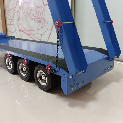 Metall 3 Achsen Anhänger Auflieger für 1/14 RC Traktor Lkw Fernbedienung Autos Simulation Hobby Modell DIY Teile