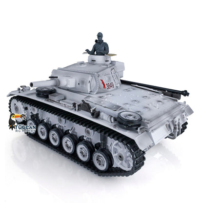 Henglong 1/16 7.0 Profession German Panzer III H RTR RC Tank 3849 with 360 Degrees Turret IR BB Smoke Metal Sprockets Idlers Road Wheels Barrel Tracks Gearbox