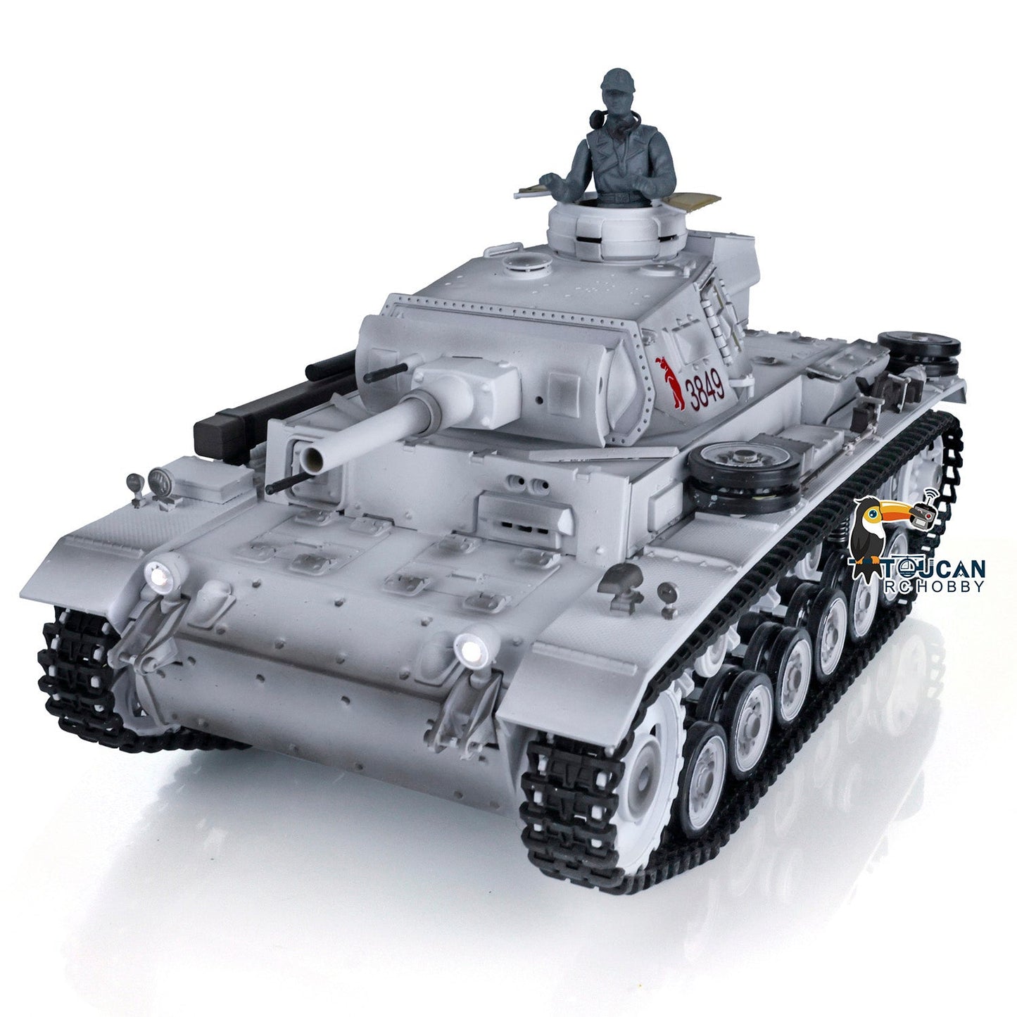 Henglong 1/16 TK7.0 Promotion German Panzer III H RTR RC Tank 3849 BB Infrared System Smoke Metal Barrel Tracks Sprockets Idlers Wheels Gearbox Tracks