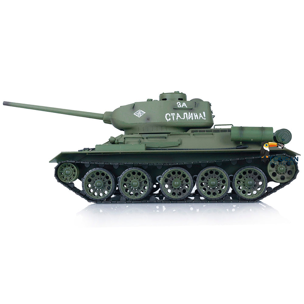 TOUCAN RC HOBBY IOEWOJ278 Henglong 1/16 2.4G TK7.0 Plastic 3909 Soviet Union T34/85 RTR RC Tank BB Infrared Combat 360 Degrees Turret Smoke Metal Barrel