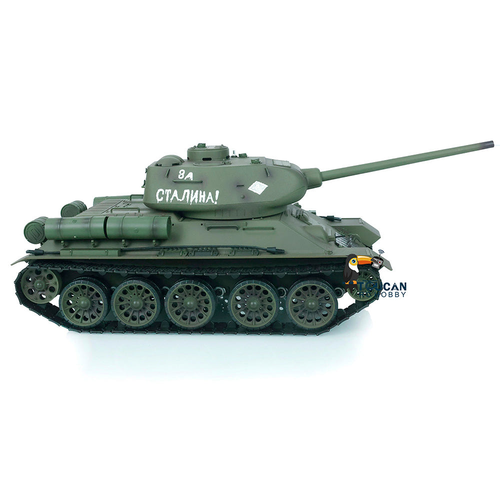 TOUCAN RC HOBBY IOEWOJ278 Henglong 1/16 2.4G TK7.0 Plastic 3909 Soviet Union T34/85 RTR RC Tank BB Infrared Combat 360 Degrees Turret Smoke Metal Barrel