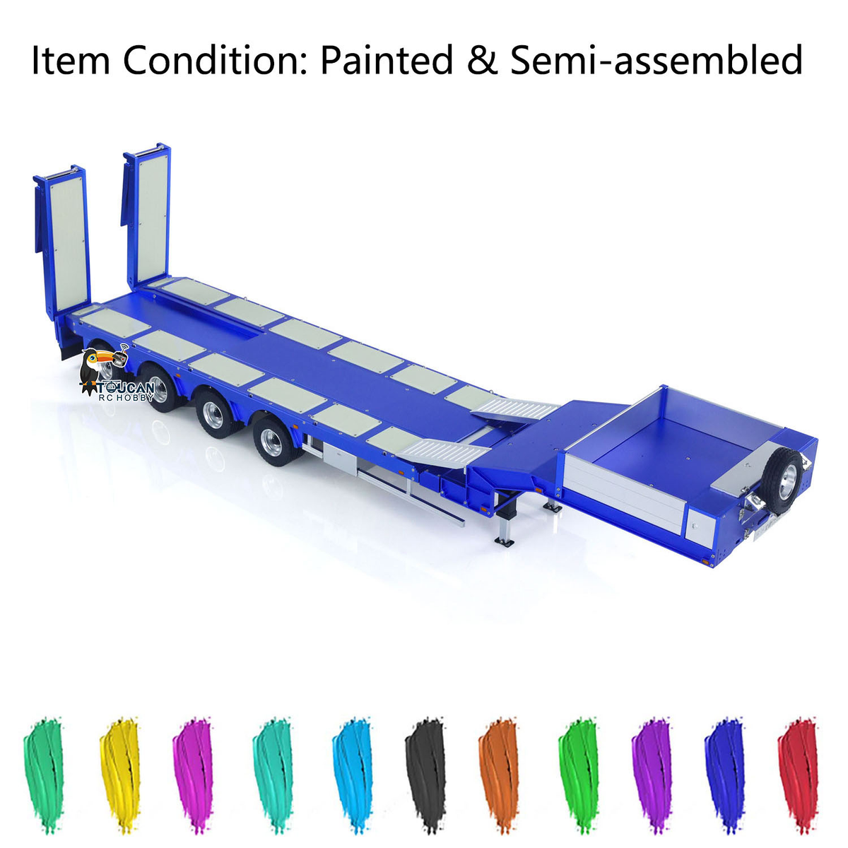 TOUCAN RC HOBBY Degree Metal 1/14 Heavy 4Axle RC Trucks 997 V2 Remote Control Steering Trailer Adjustable Length Width For TAMIYA Truck 56379 DIY Model