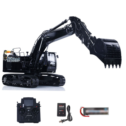 TOUCAN RC HOBBY LESU AOUE LR945 1/14 Metal Hydraulic RC Excavator B0016 RTR Tracked Digger 7CH Reversing Valve Light FlySky PL18EV Lite Radio Controller