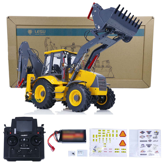 LESU Aoue BL71 1/14 Metal RC Backhoe Loader Excavator A0010 RTR Hydraulic Construction Model