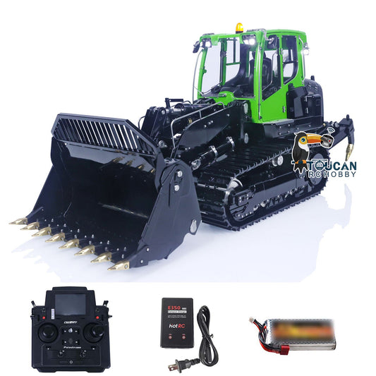 TOUCAN RC HOBBY LESU LR636 1/14 Metal RC Hydraulic Loader B0014 Brushless Drive Motor Tail Hook Rear Plow PL18EV Lite Remote Controller 4 Ways Directional Valve Sound Light System