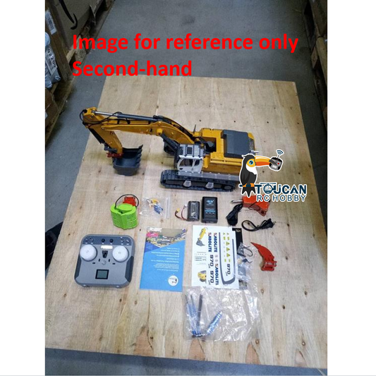 Second Hand Fast Free Shipping EU Stock Kabolite 5901 100S 1/18 Electric RC Excavator Digger Metal Remote Control Engineering Vehicle with Ripper Hammer Claw