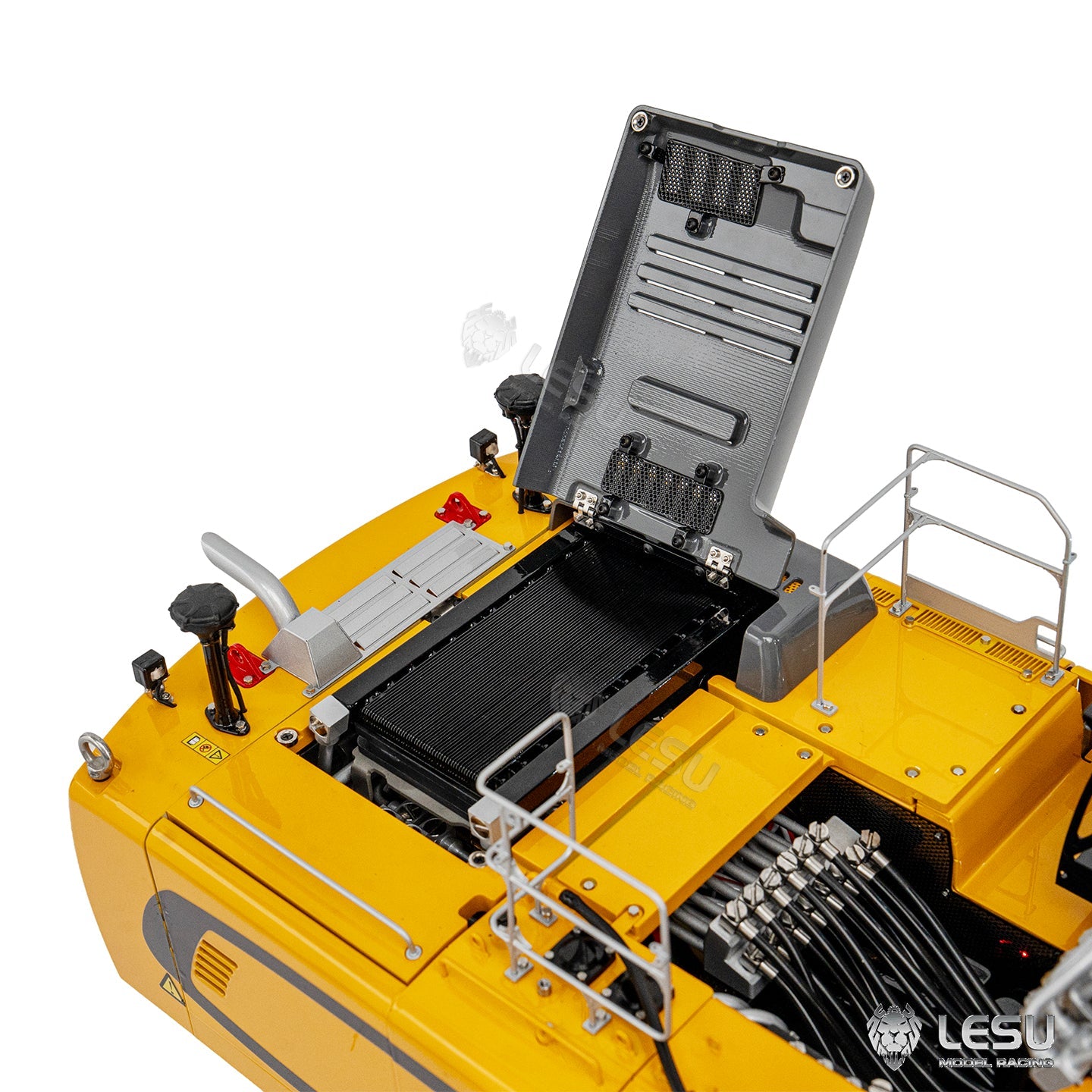 LESU 1/14 RC Hydraulic Excavator LR956 Metal 3 Arms Remote Control Digger Model