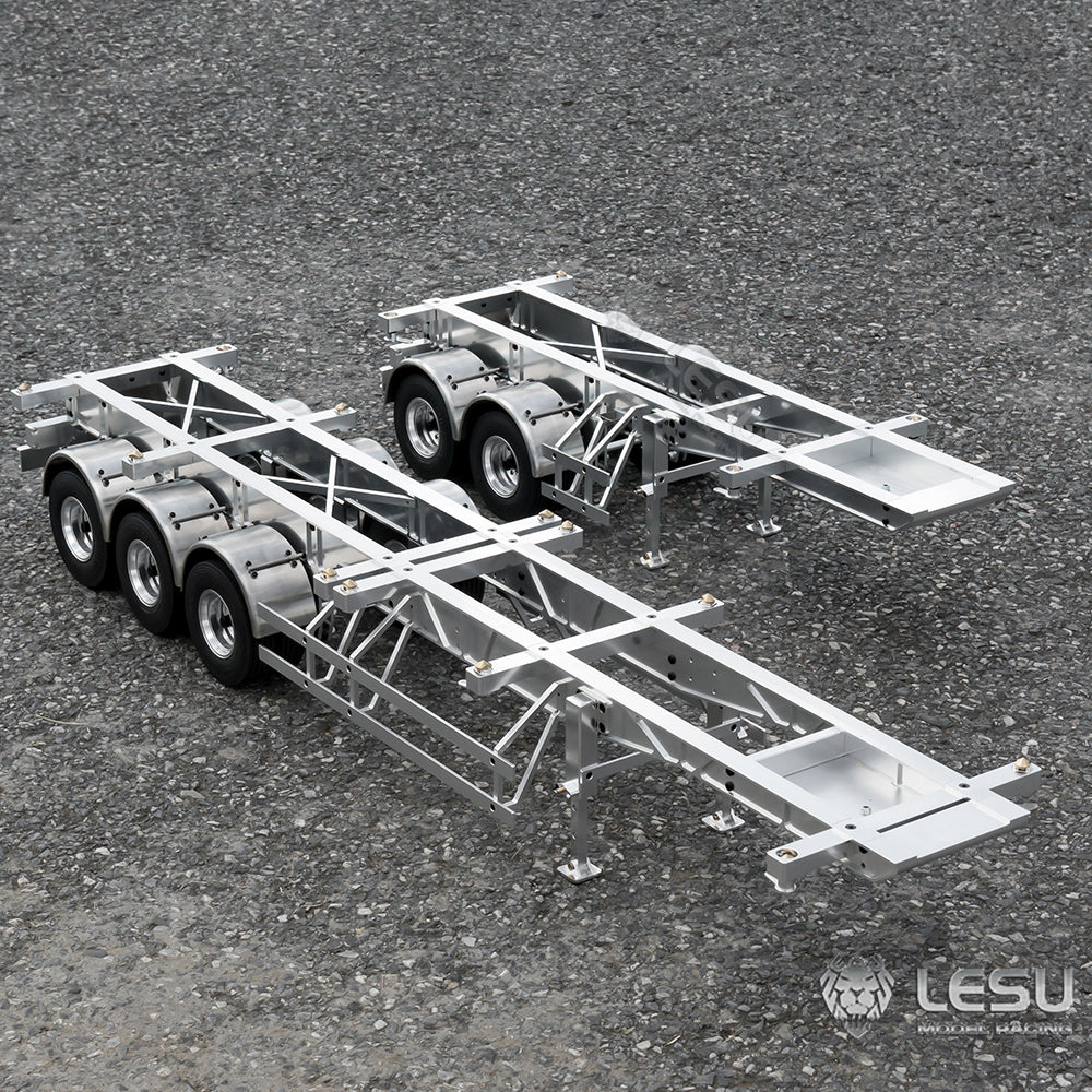 TOUCAN RC HOBBY LESU 40ft 20ft Metal Trailer Chassis for 1/14 Radio Controlled Tractor Container Truck RC Cars Model