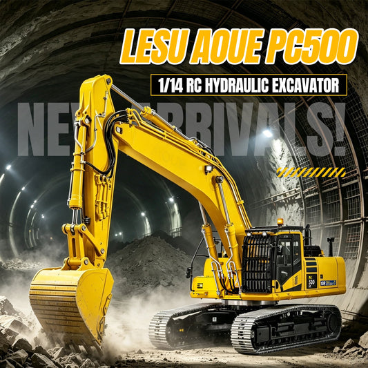 In Stock TOUCAN RC HOBBY Flash Sale LESU Aoue PC500 1/14 Metal RC Hydraulic Tracked Excavator PNP/RTR B0019 7Ways Valve 3-4MAP Pump Light System for Construction Vehicle Collectors