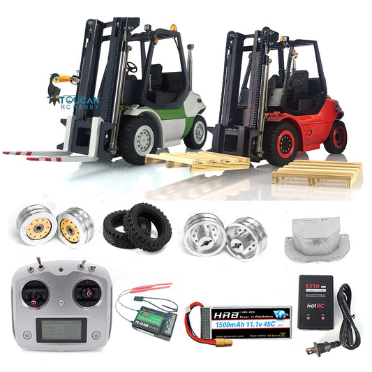 TOUCAN RC HOBBY LESU 1/14 RC Hydraulic Forklift Transfer Car Painted RTR Truck Motor Light Battery Radio System Remote Control Vehicles